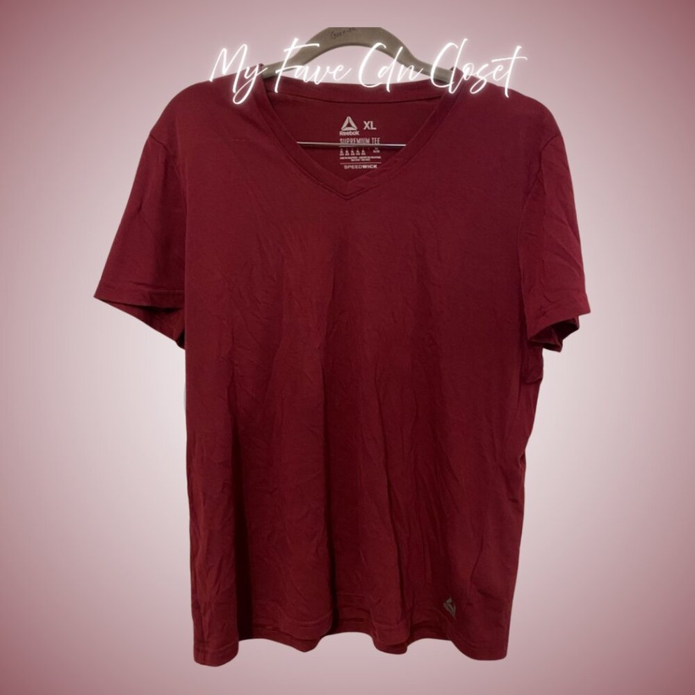 Burgundy Reebok Supremium Tee Ladies XL